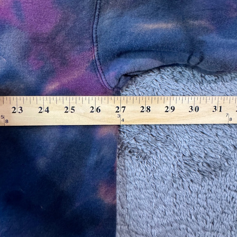 Hanes Ultimate Cotton Galaxy Tie Dye Zip Up Hoodie Mens XL VTG - Picture 5 of 7